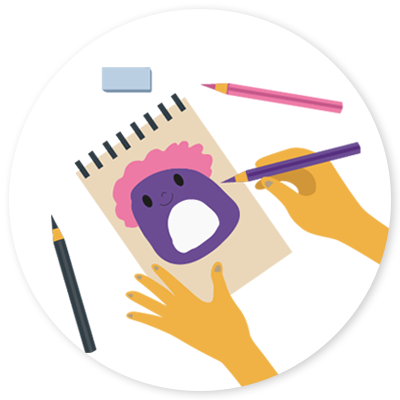 Step 1 of custom plushie making process