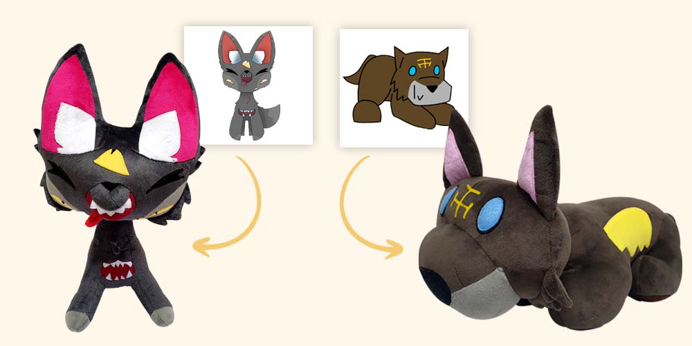 Custom plushies from artowork, illustration or sketch